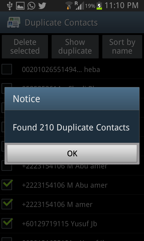 تطبيق Duplicate Contacts لحذف جهات الاتصال المكررة