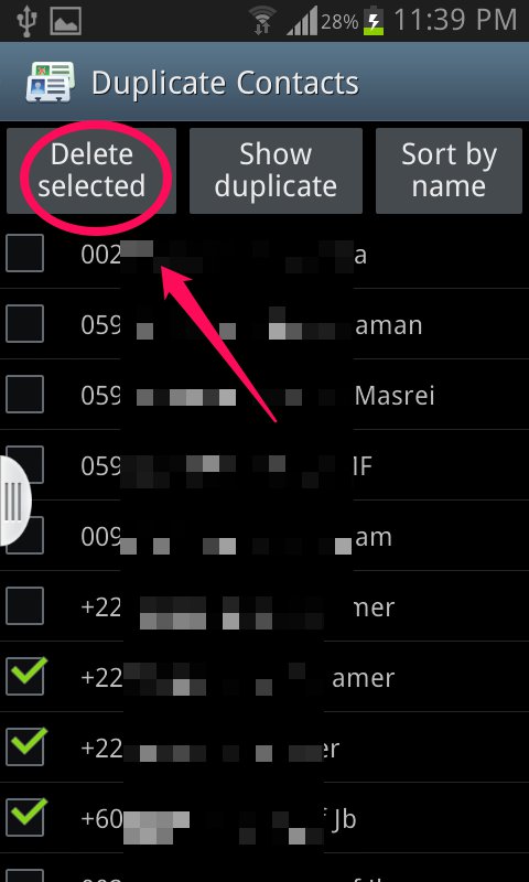 تطبيق Duplicate Contacts
