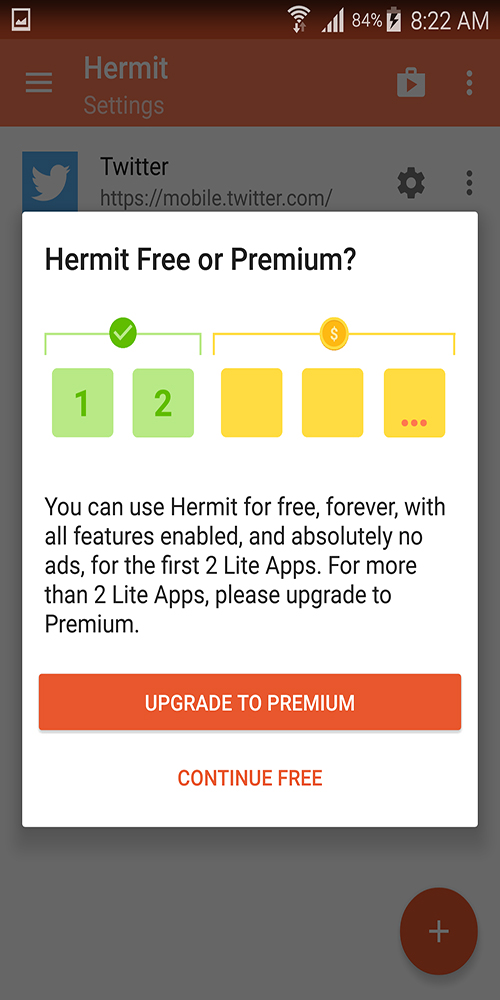 لن تحتاج لتثبيت التطبيقات بعد اليوم تطبيق Hermit لأنشاء نسخ خفيفة من اي تطبيق | بحرية درويد