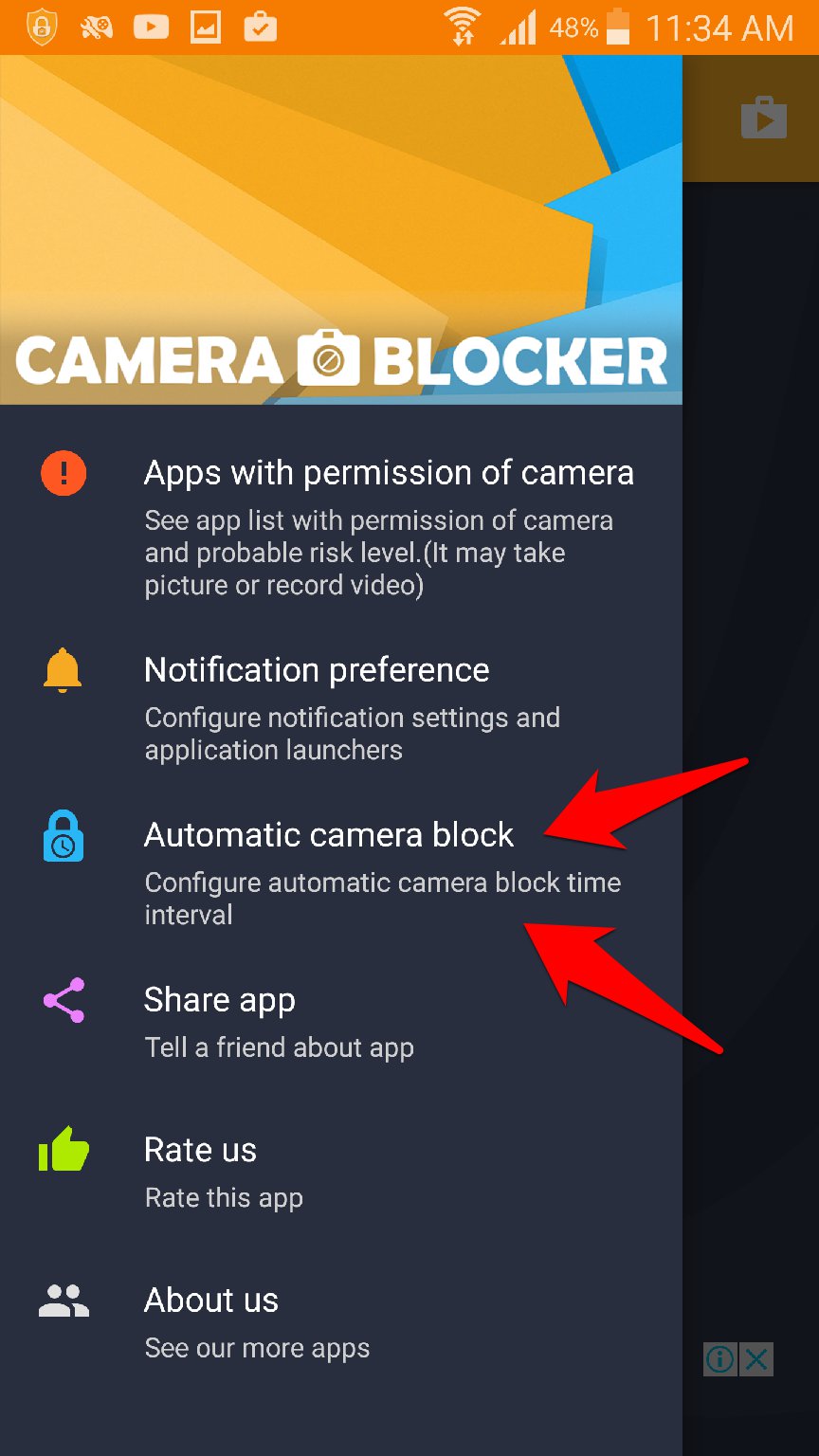 تطبيق Camera Blocker لحماية كاميرا جوالك الاندرويد من التجسس | بحرية درويد