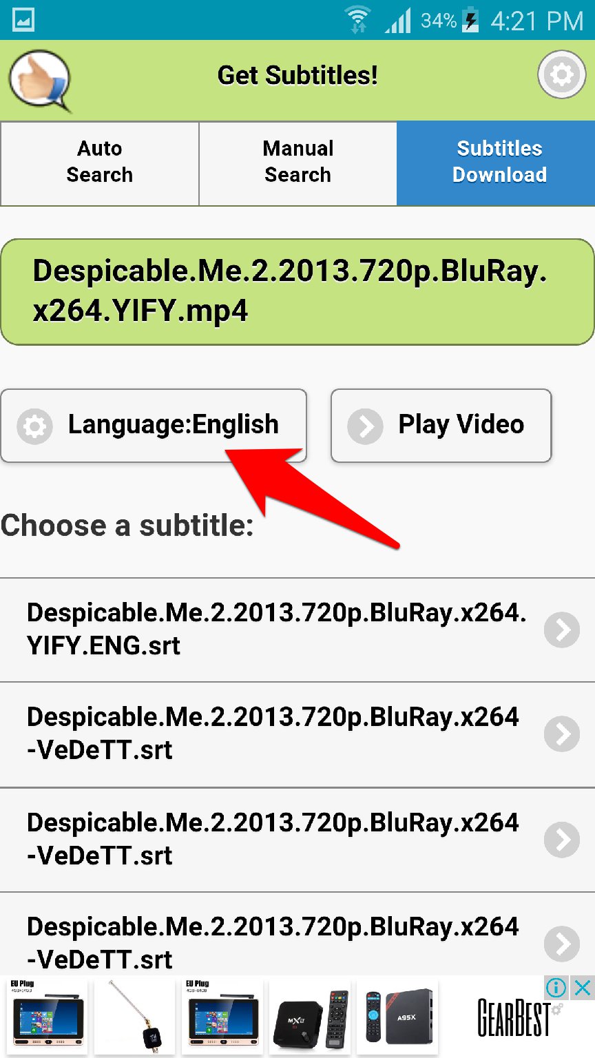 تطبيق Get Subtitles لتحميل ترجمة الافلام والمسلسلات الاجنبية للاندرويد | بحرية درويد