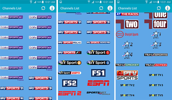 القنوات التى يوفرها تطبيق Show Sport TV
